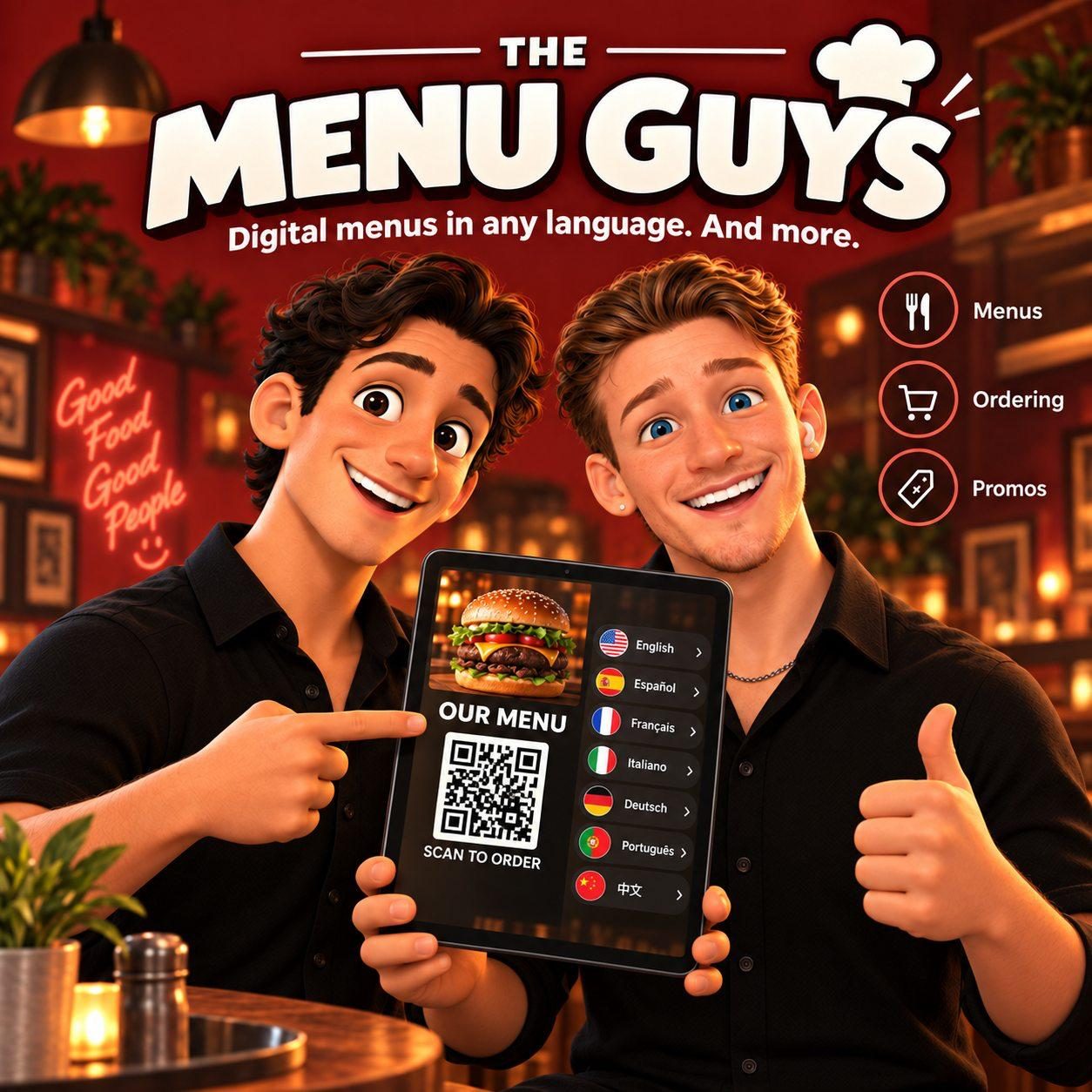 The Menu Guys — digital menus in any language. And more.